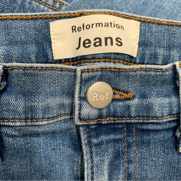 Reformation Jeans Womens Size 26 High & Skinny In Darwin Wash Organic cotton - Picture 6 of 16